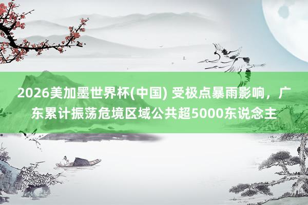 2026美加墨世界杯(中國) 受極點暴雨影響，廣東累計振蕩危境區域公共超5000東說念主